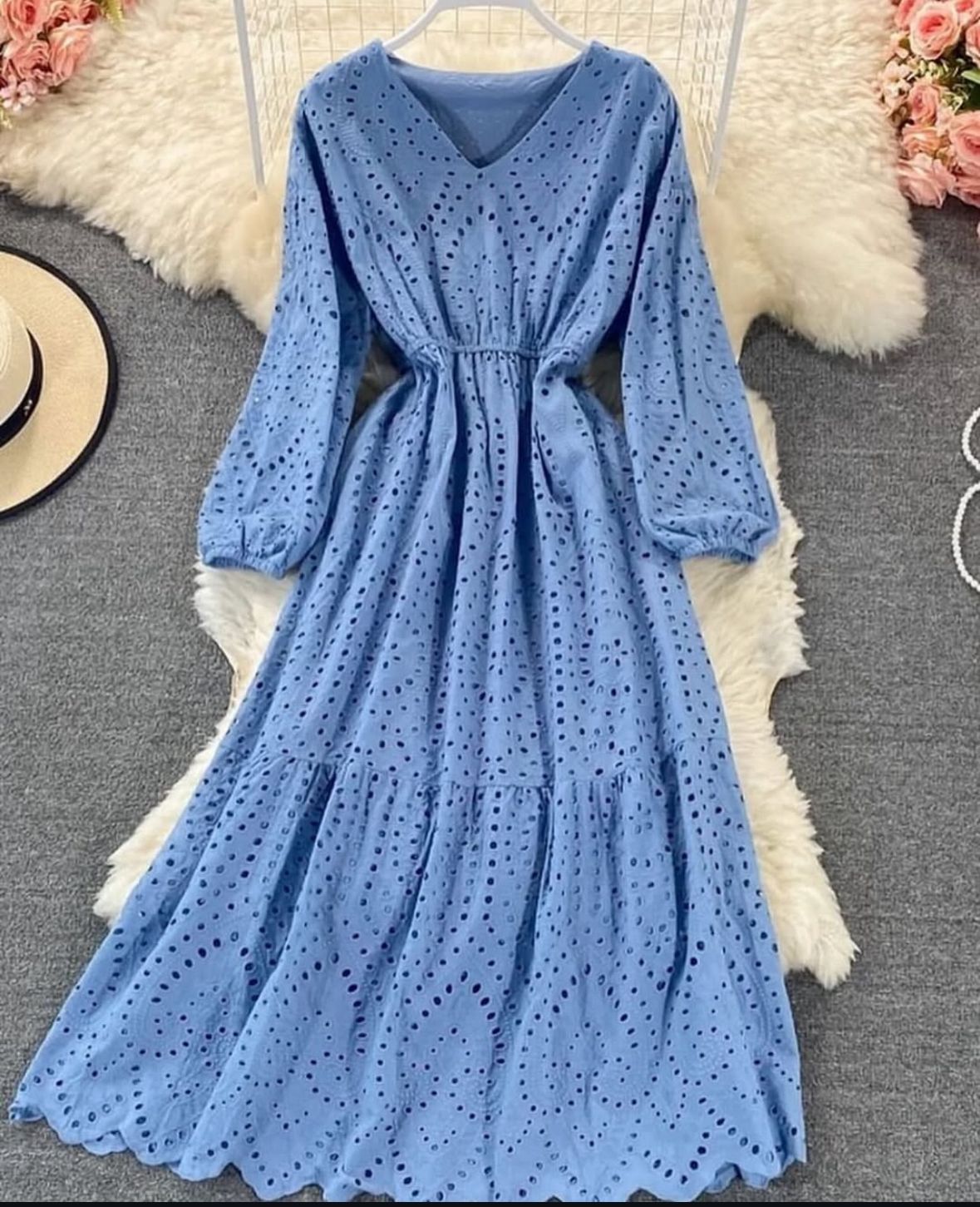 Chikenkari Frock.